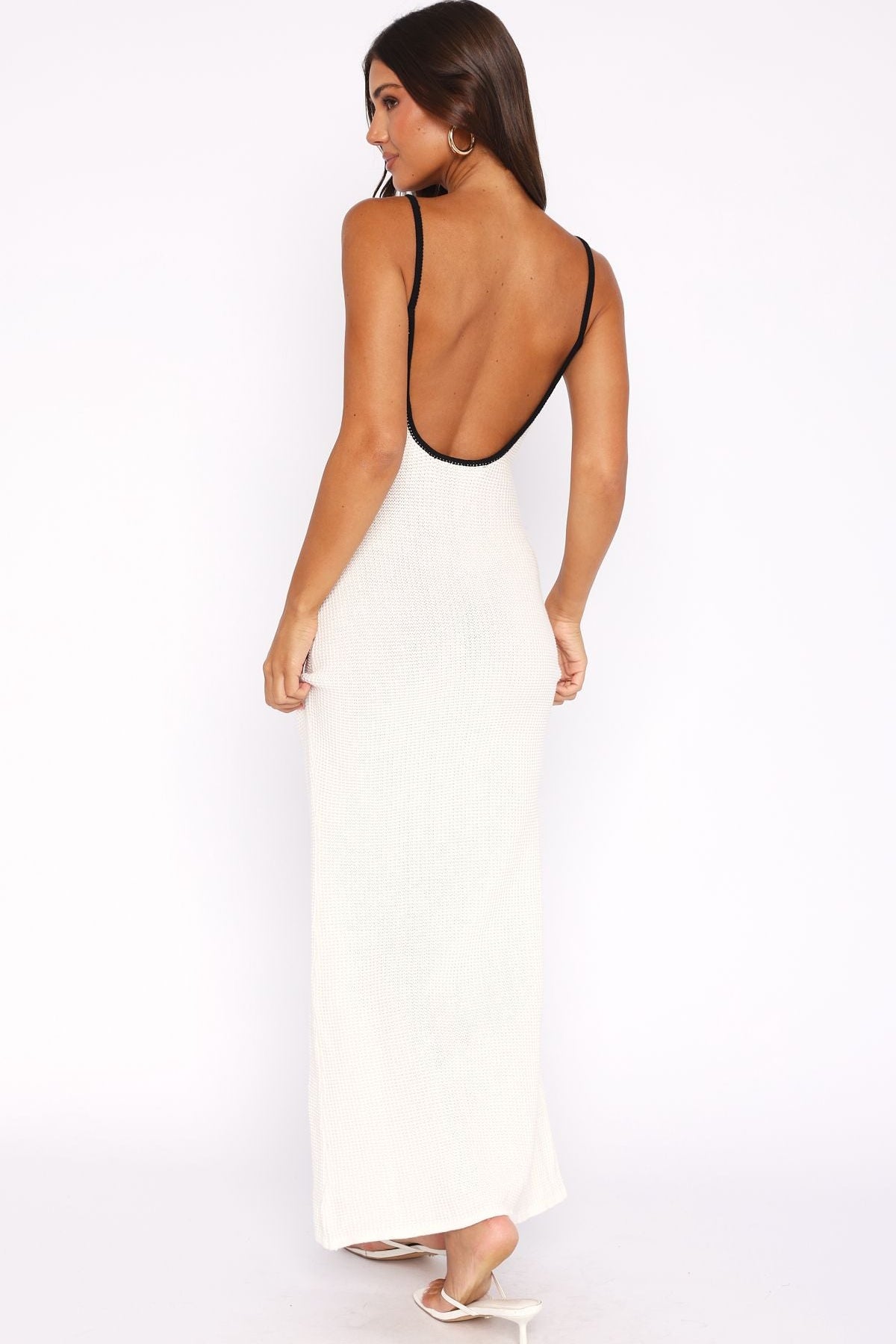 Came A Long Way Crochet Maxi Dress White