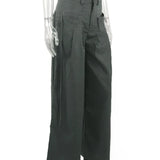 Shirring Women High Waist Y2k Streetwear Casual Suit Loose Office Lady Pants