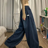 High Waist Elastic Oversized Denim Jeans