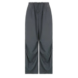Women Vintage Hip Hop Parachute Harajuku Streetwear Oversized Wide Pants