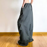 Women Vintage Hip Hop Parachute Harajuku Streetwear Oversized Wide Pants