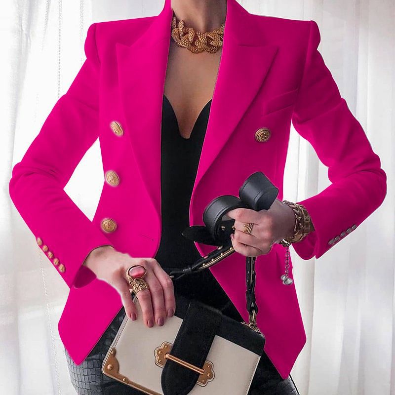 Vintage Button Casual Short Blazer