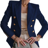 Vintage Button Casual Short Blazer
