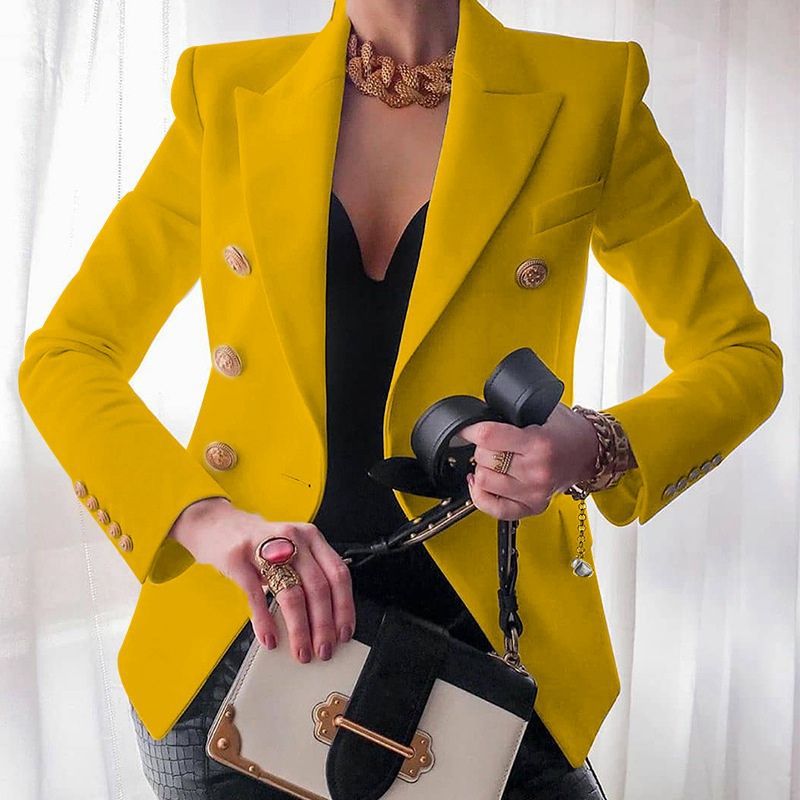 Vintage Button Casual Short Blazer