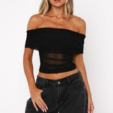Show Out Mesh Top Black