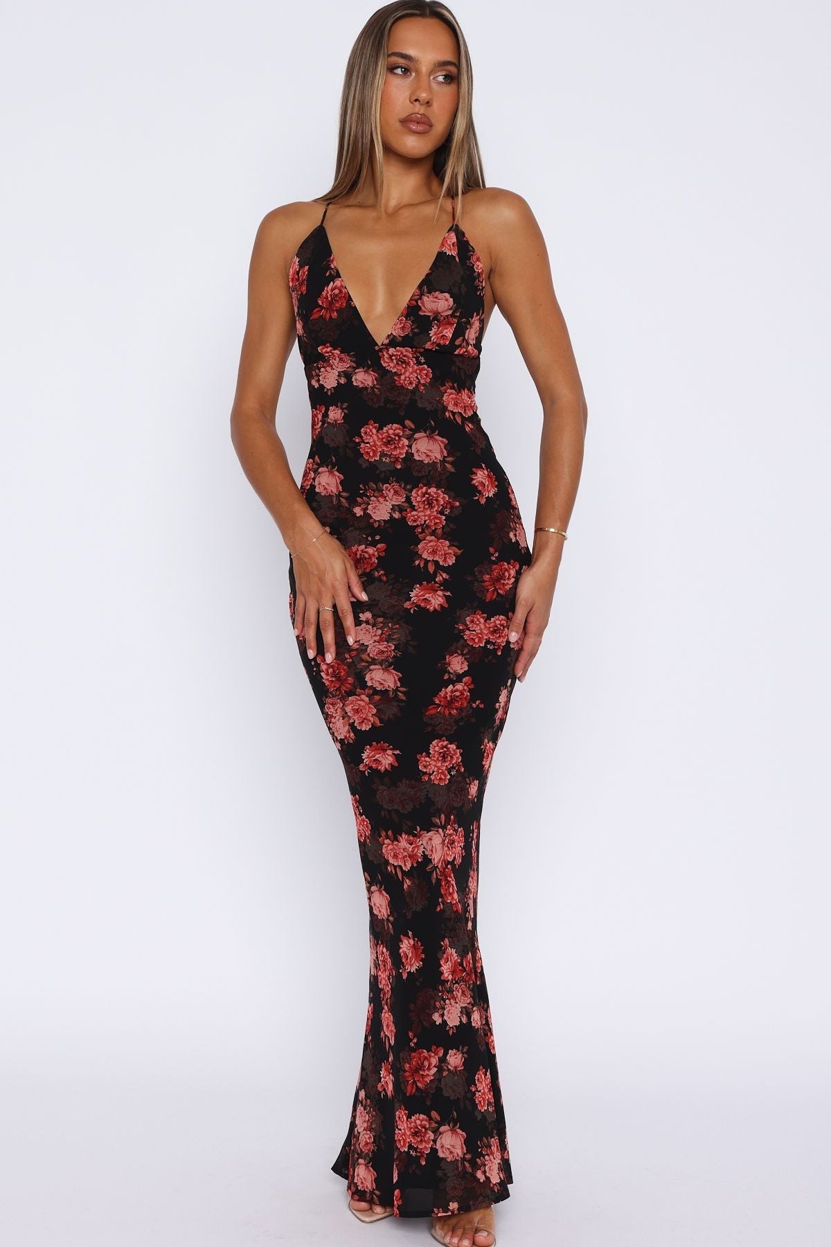 Put You First Maxi Dress Terracotta Floral