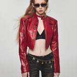 Stylish Bomber Leather Jacket