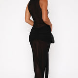 Honeymoon Heart Maxi Dress Black