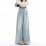 Women 2025 New Design Waist Loose Draped Drag Floor Skirts Jeans