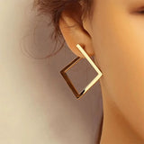 Retro Square Women Irregular Stud New Exaggerated Cold Wind Opening AccessOries Earring