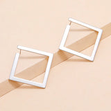 Retro Square Women Irregular Stud New Exaggerated Cold Wind Opening AccessOries Earring