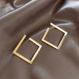Retro Square Women Irregular Stud New Exaggerated Cold Wind Opening AccessOries Earring