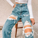 Retro For Summer 2025 New High-waisted Slimming Versatile Loose Design Jeans