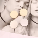 Round Golden Women Simple Metal Vintage Fashion Girls Brincos Earring