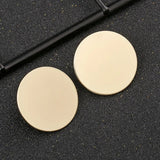Round Golden Women Simple Metal Vintage Fashion Girls Brincos Earring