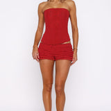 Tell Me A Secret Mini Shorts Red