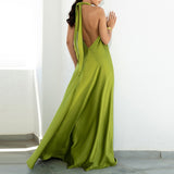 Off Shoulder Hollow Out Backless Maxi Dress