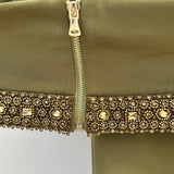 Beaded Diamond Two-Piece Crop Top Split Skirt Set