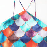 Colorful Printed Halter Maxi Dress