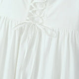 Wire Corset Style Low Waist White Midi Dress
