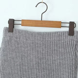Lapel Cardigan Elastic Waist Mini Skirt Suits