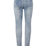 Women's Jeans Blue Hight Waist Streetwear Ripped Casual Fashion Denim Pencil Pants
