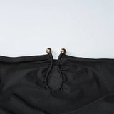 Off-shoulder Black Maxi Dress