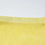 Solid Knit Top And Mini Skirt 2 Pcs Suit
