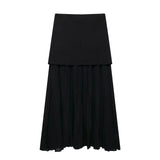 Button Knit Top Side Zipper Skirt Suit