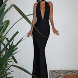 Halter Neck Maxi Dress
