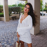 Crochet Cardigan & Mini Skirt Set