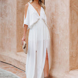 Summer Elegant Solid Color Beach Wear Maxi Dresses