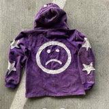Patchwork Letter Pullover Hoodie