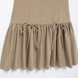 Bow Crew Neck Sleeveless Mini Dress