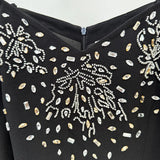 Diamonds Beaded Slash Neck Off The Shoulders Maxi Dress