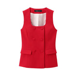 Square Neck Sleeveless Waistcoat Pant Suit