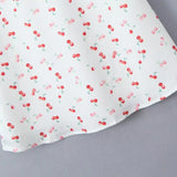 Women's Cherry Print Sleeveless Mini Dress