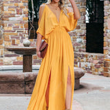 Summer Elegant Solid Color Beach Wear Maxi Dresses