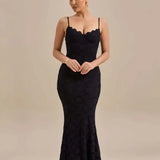 Spaghetti Strap Backless Maxi Dress