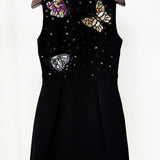 Diamond Sequin High Waist Mini Dress