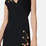 Sleeveless V Neck Bandage Long Dress