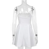 Elegant Strapless Corset A Line Solid Mini Dress