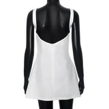 Sleeveless High Waist Backless Mini Dresses