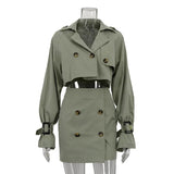 Short Jacket Button Splice Mini Skirt Suit