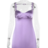 Spaghetti Strap Mini Dress Backless Bodycon Party Wear