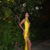 Halter Neck Maxi Dress
