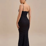 Spaghetti Strap Backless Maxi Dress