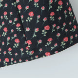 Flower Print Embroidery Lace Slash Collar Mini Dress