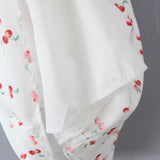 Women's Cherry Print Sleeveless Mini Dress
