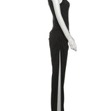 Irregular Hollow Split One Shoulder Dress